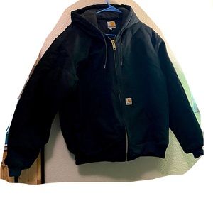 Carhartt Mens Quilted Flannel Lined Duck Active Jacket Winter Workwear